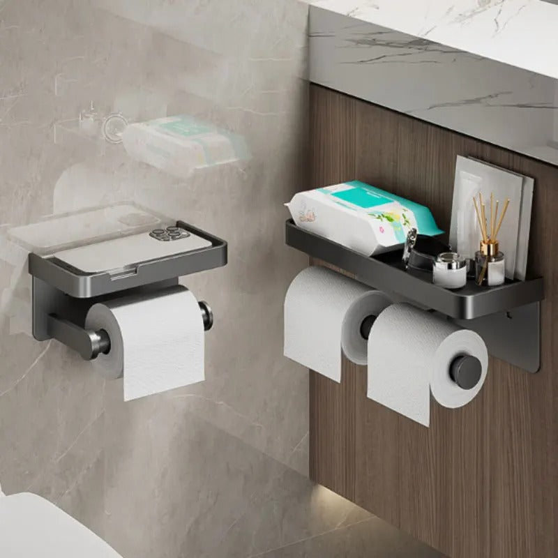 Modern Wall-Mounted Paper Roll Holder for Efficient Storage