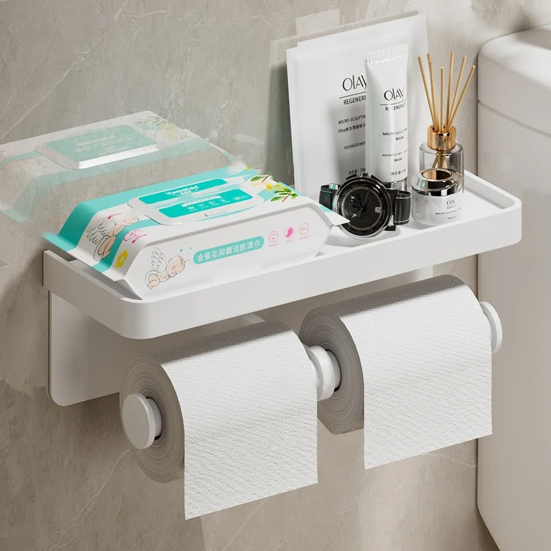 Modern Wall-Mounted Paper Roll Holder for Efficient Storage