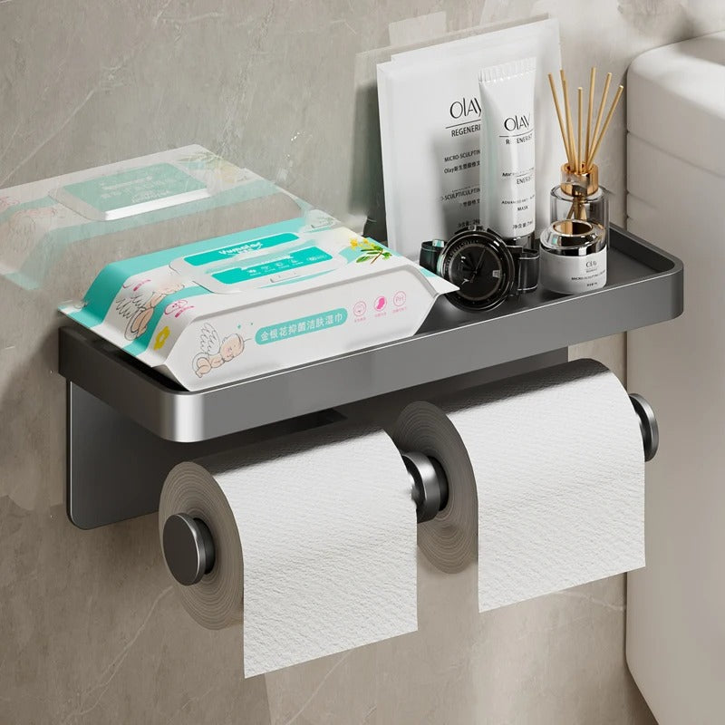 Modern Wall-Mounted Paper Roll Holder for Efficient Storage
