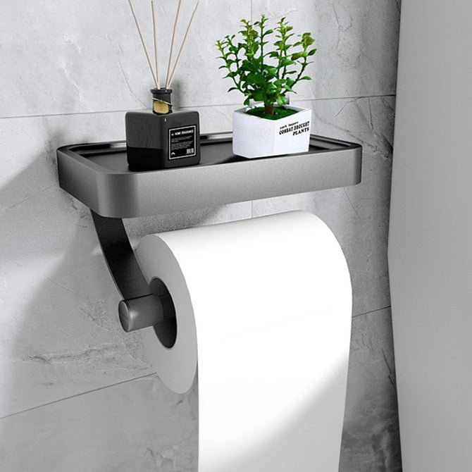 Space-Efficient Wall-Mounted Toilet Paper Organizer