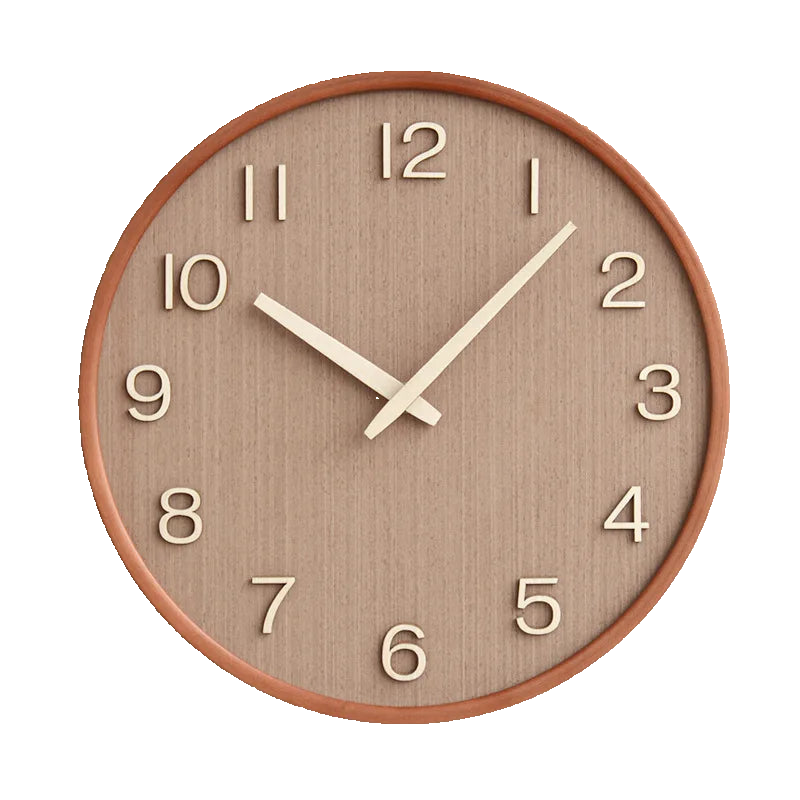 Elegant 30 cm Wooden Wall Clock with Quartz Movement