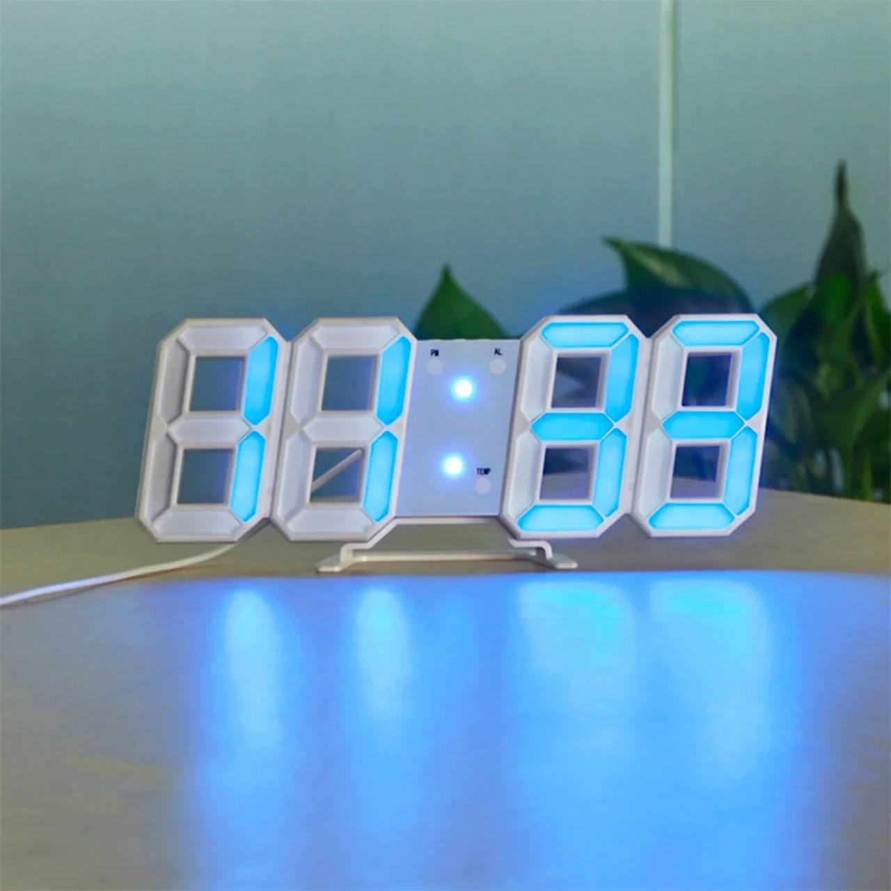 Sleek 3D LED Wall Clock with Adjustable Brightness