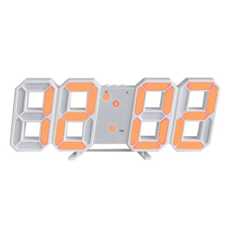 Sleek 3D LED Wall Clock with Adjustable Brightness