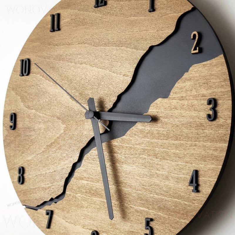 Elegant Square Wooden Wall Clock - 30 x 30 cm with Custom Dials