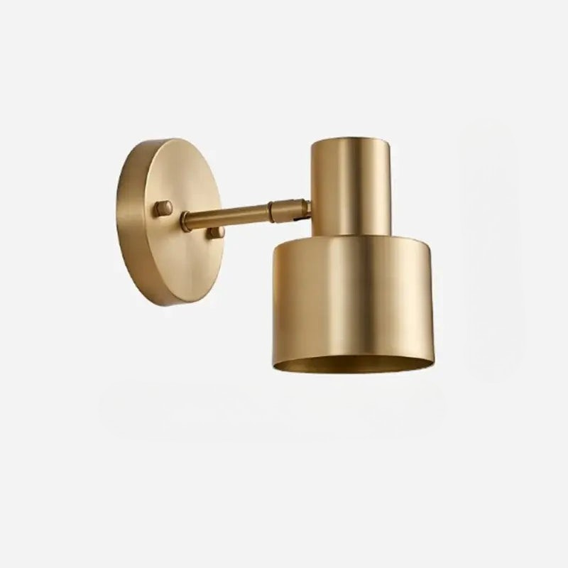 Adjustable Angle Bronze Wall Fixture with Downward Shade