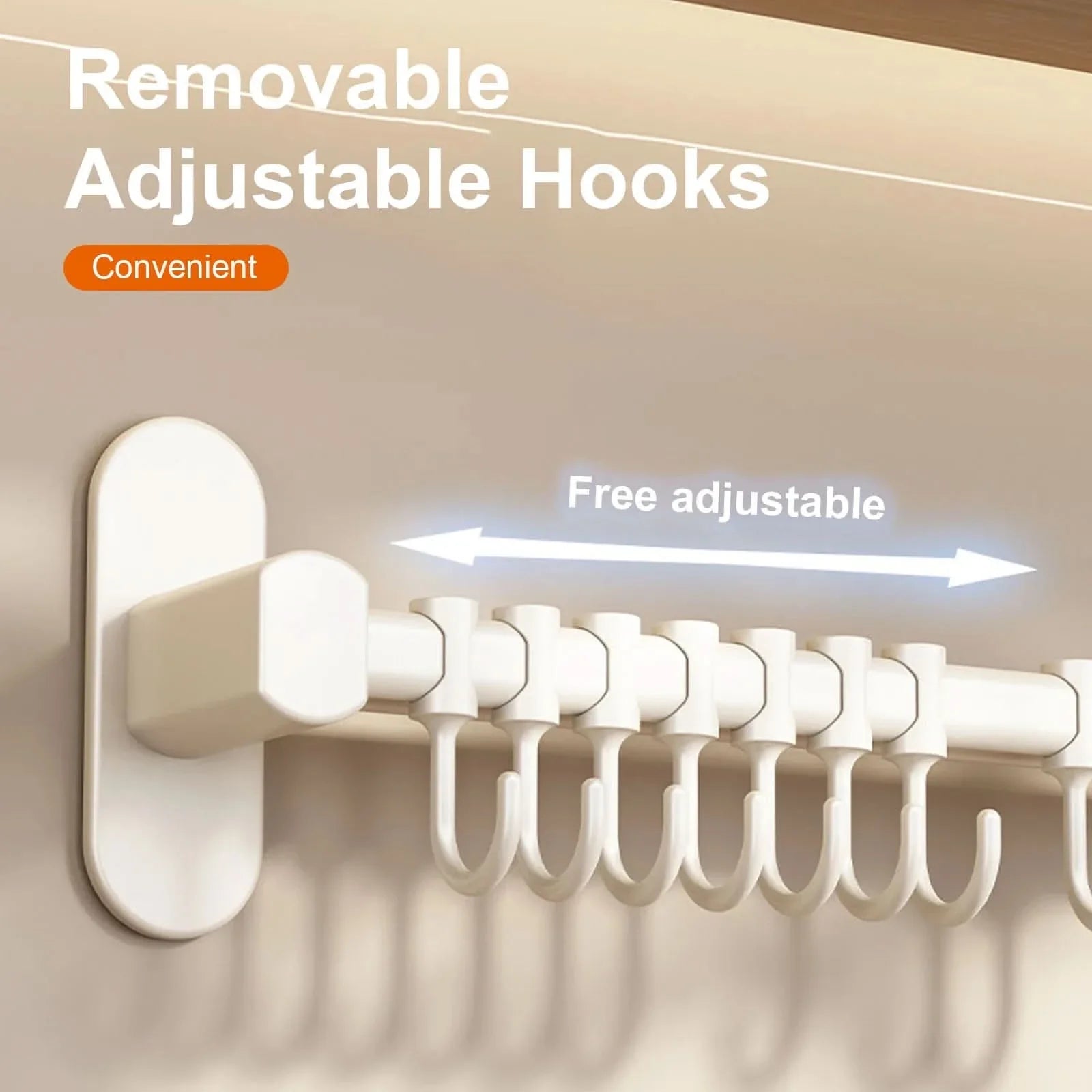 Wall-Mounted Kitchen Hook Organizer