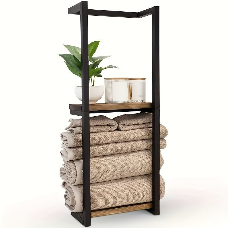 Stylish Wall-Mounted Towel Organizer – Sturdy Metal Design