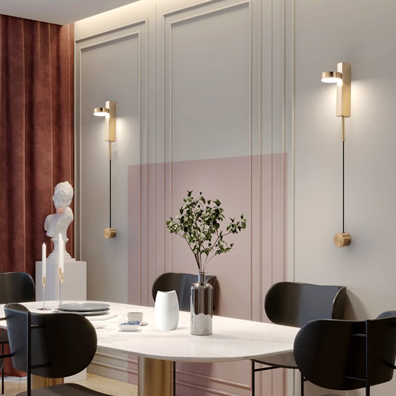 Adjustable Brightness Metal Wall Light for Modern Interiors