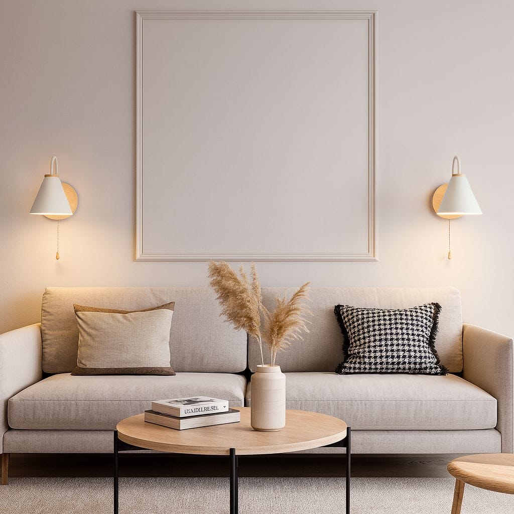 Elegant Indoor Wall Sconce with E27 Bulb - Hardwired 230V