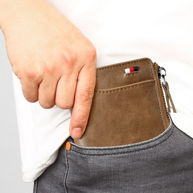 EliteGuard Premium Leather RFID-Blocking Wallet for Men