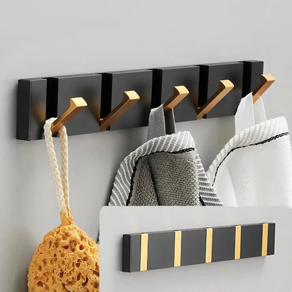 Foldable Wall Hook | Adhesive or Screw Mount | Aerospace Aluminum