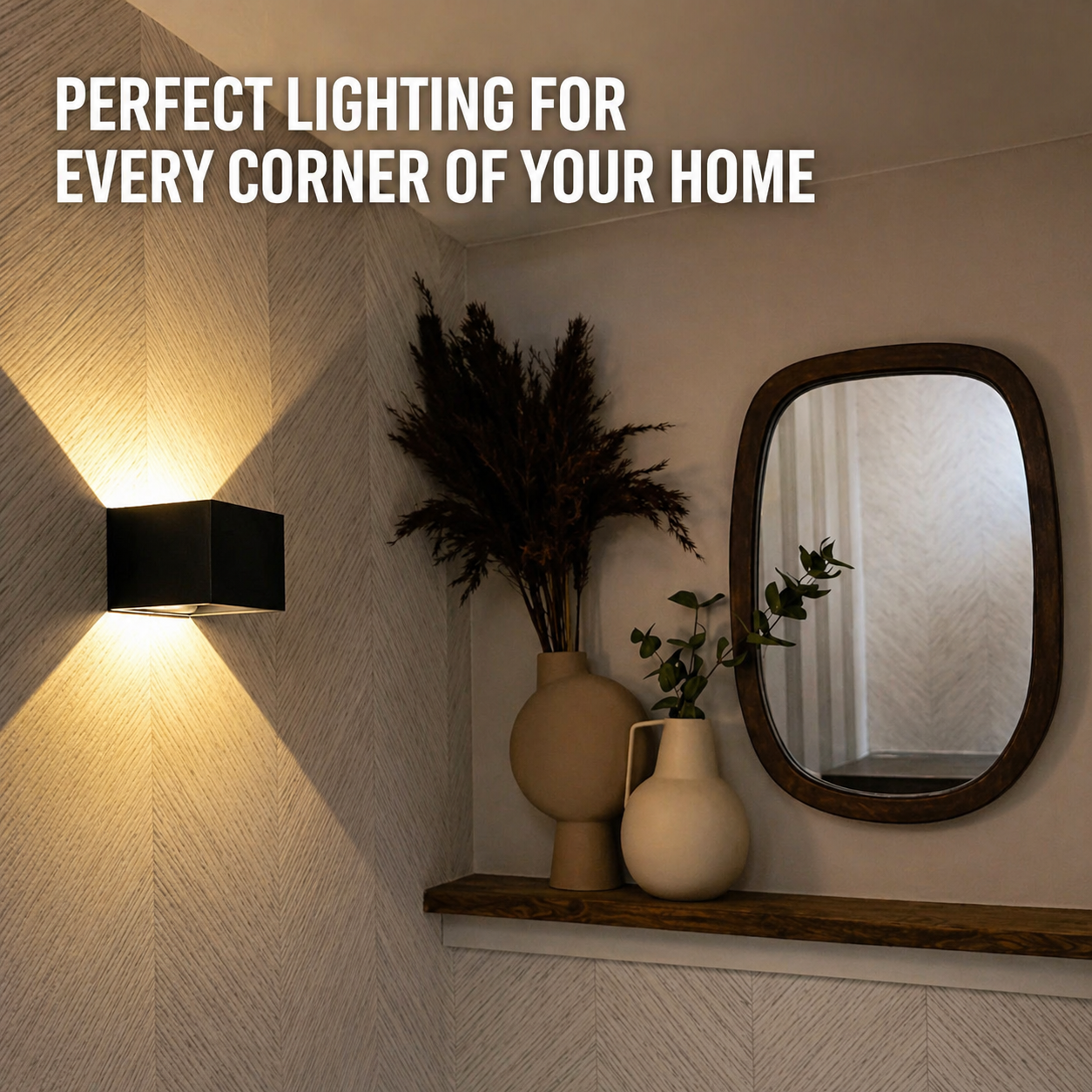 Wireless Wall Light with Motion Sensor and Adjustable Beam Angle