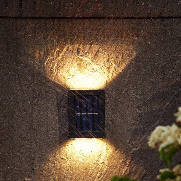 Outdoor Solar LED Wall Light with Automatic Dusk Sensor