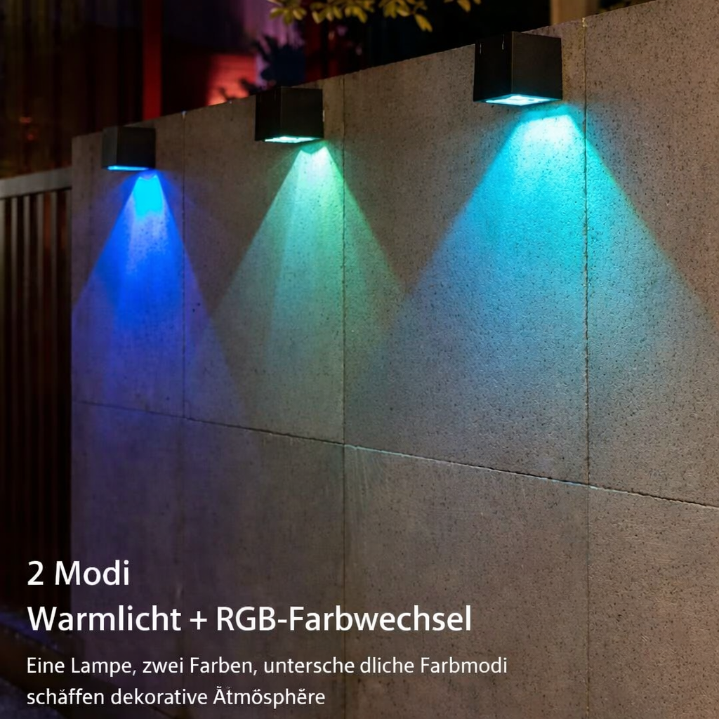 Outdoor Solar LED Wall Light - Weatherproof Fixture