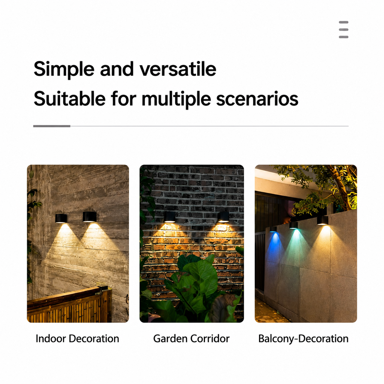 Outdoor Solar LED Wall Light - Weatherproof Fixture