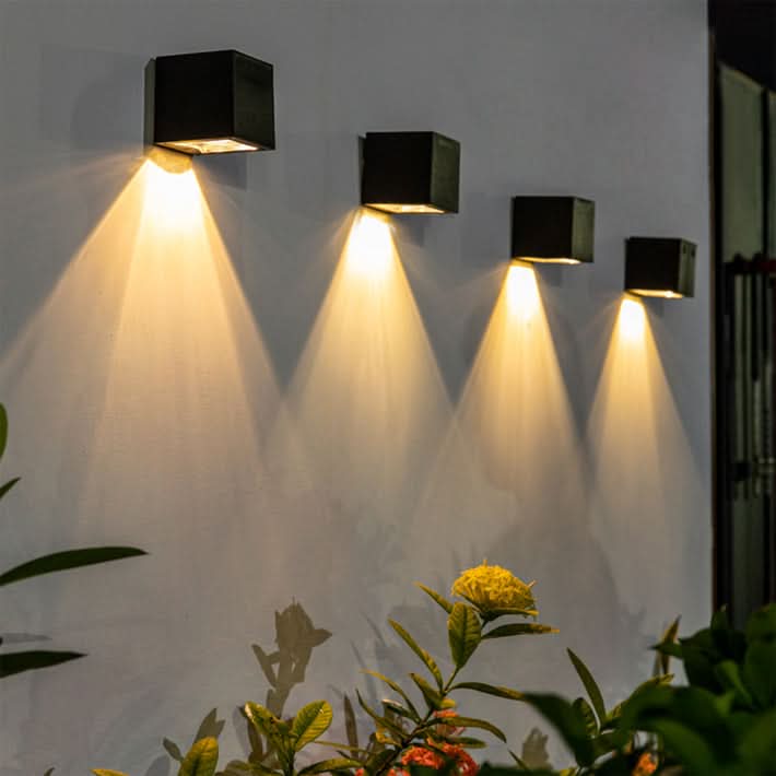 Outdoor Solar LED Wall Light - Weatherproof Fixture