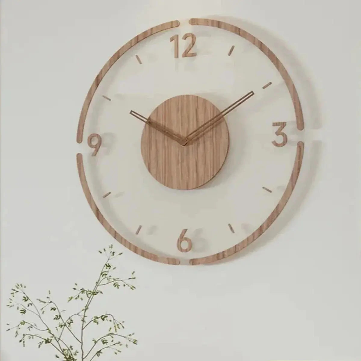 Wall Clock in Scandinavian Design | Silent Quartz Movement