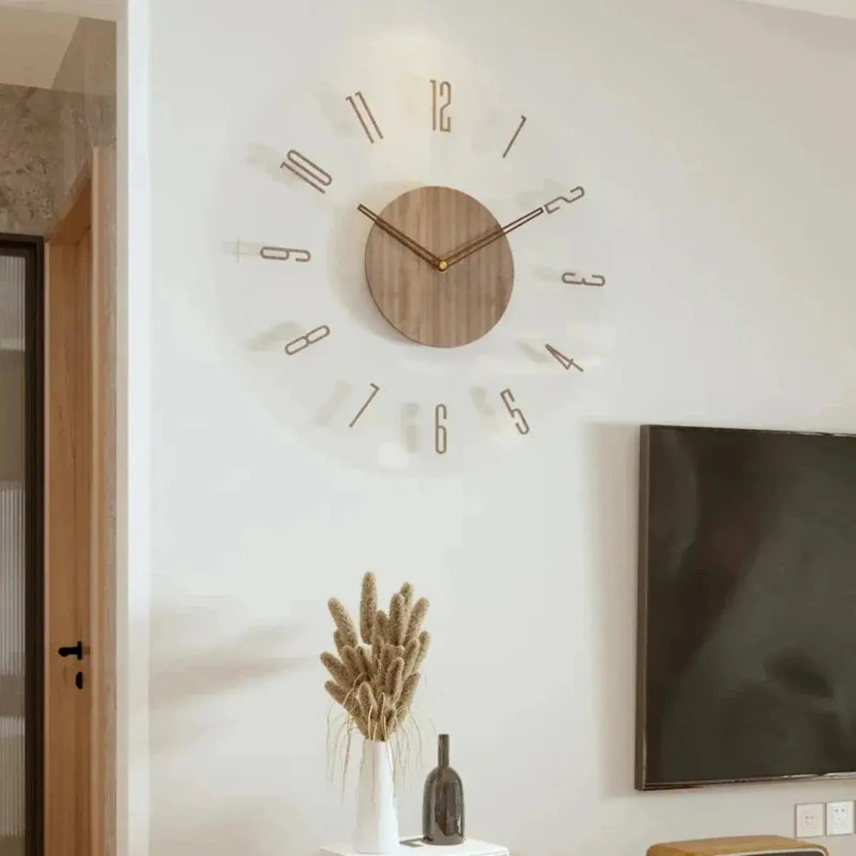 Wall Clock in Scandinavian Design | Silent Quartz Movement