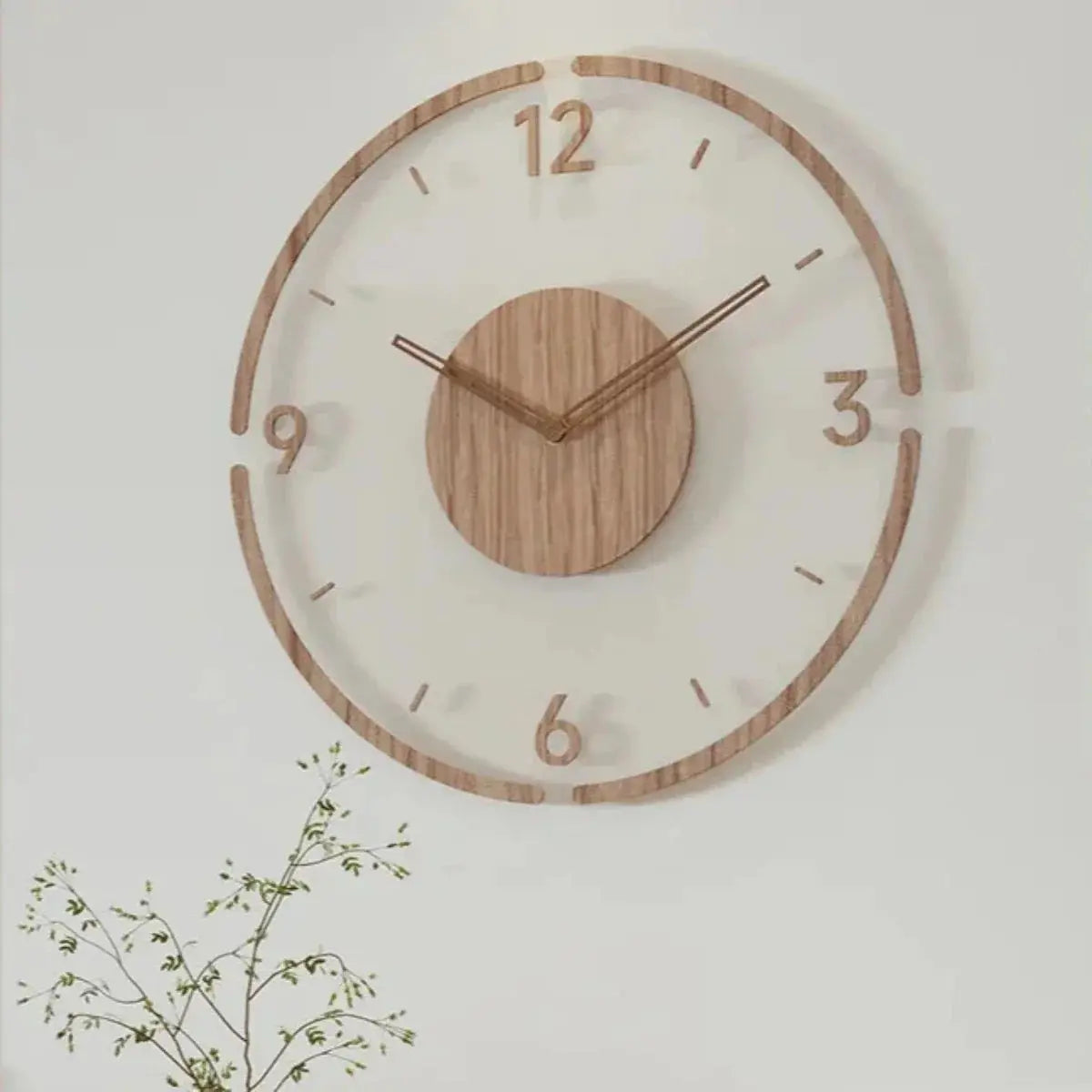 Wall Clock in Scandinavian Design | Silent Quartz Movement