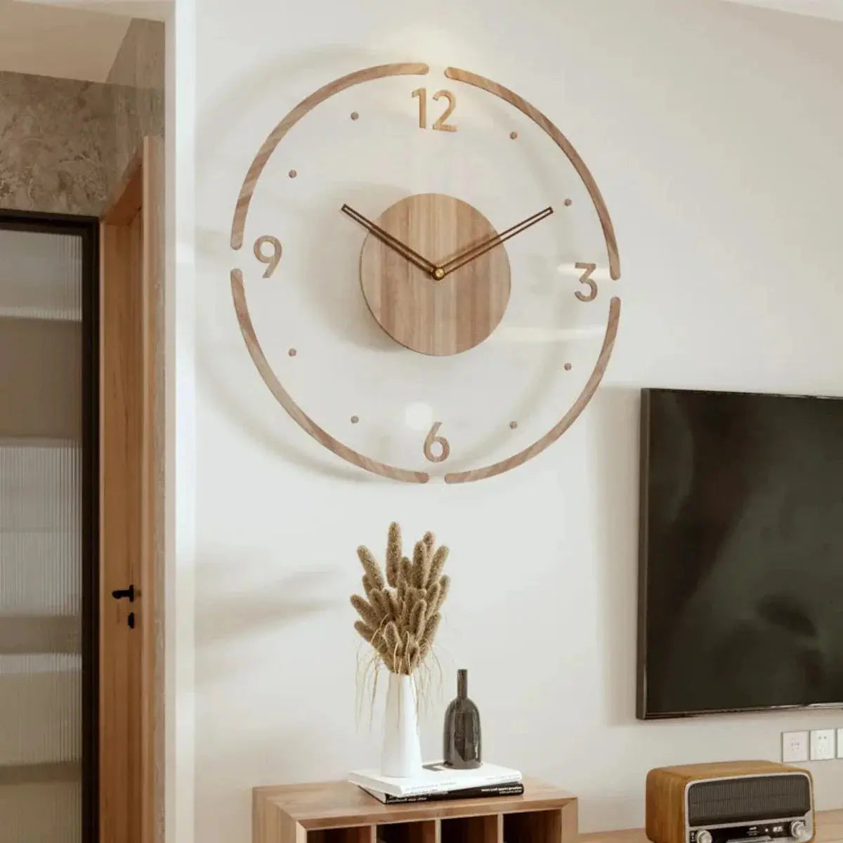 Wall Clock in Scandinavian Design | Silent Quartz Movement