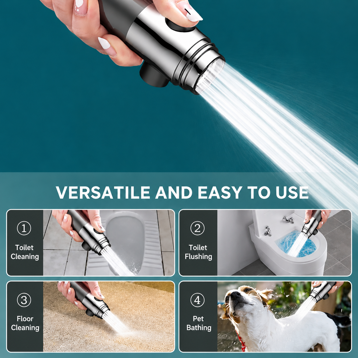Shower Water Filter | High-Pressure Showerhead | Massage Spray Nozzle