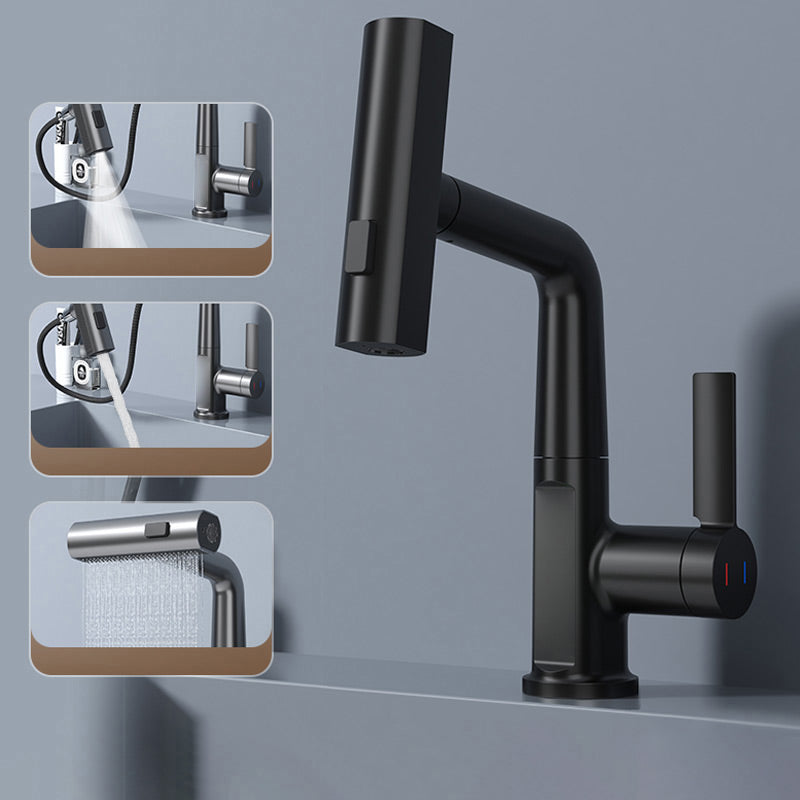 Retractable Faucet with 360° Rotation | LED Temperature Display | 5 Spray Modes