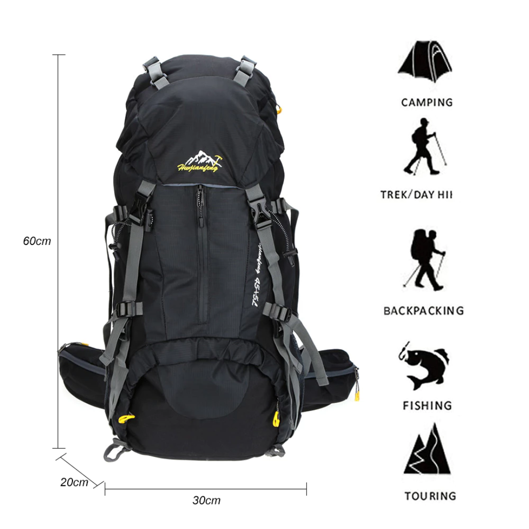 All-Weather 50L Adventure Backpack – Reliable & Roomy