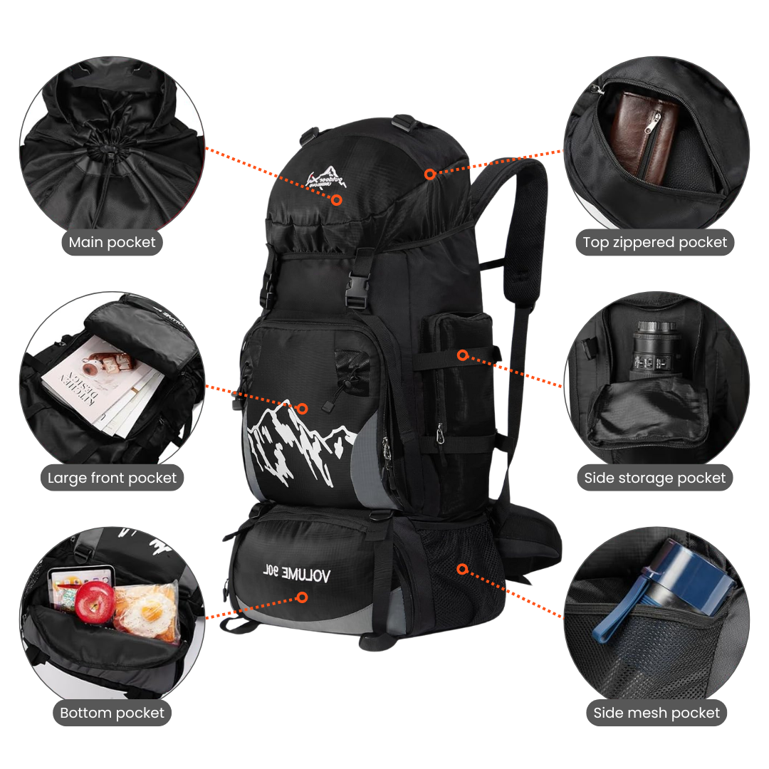 Expedition-Ready 90L Waterproof Backpack for Adventurers
