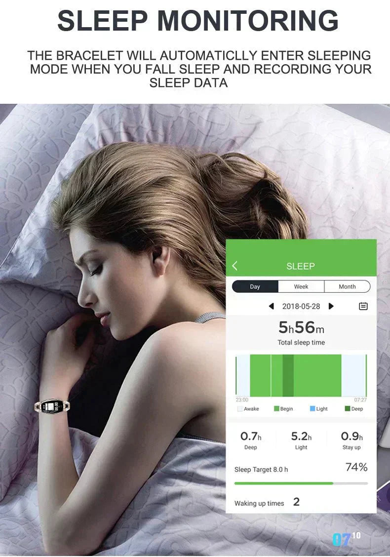 Stylish Waterproof Activity Band with Heart Rate Monitoring for Women