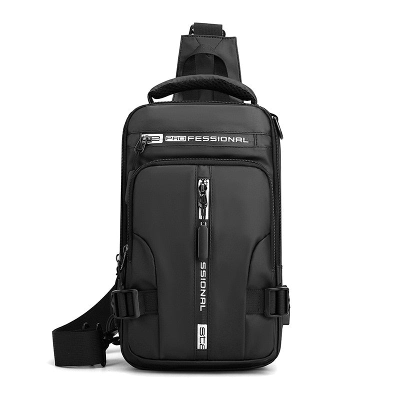 Versatile Waterproof Crossbody Backpack with USB Charging Port