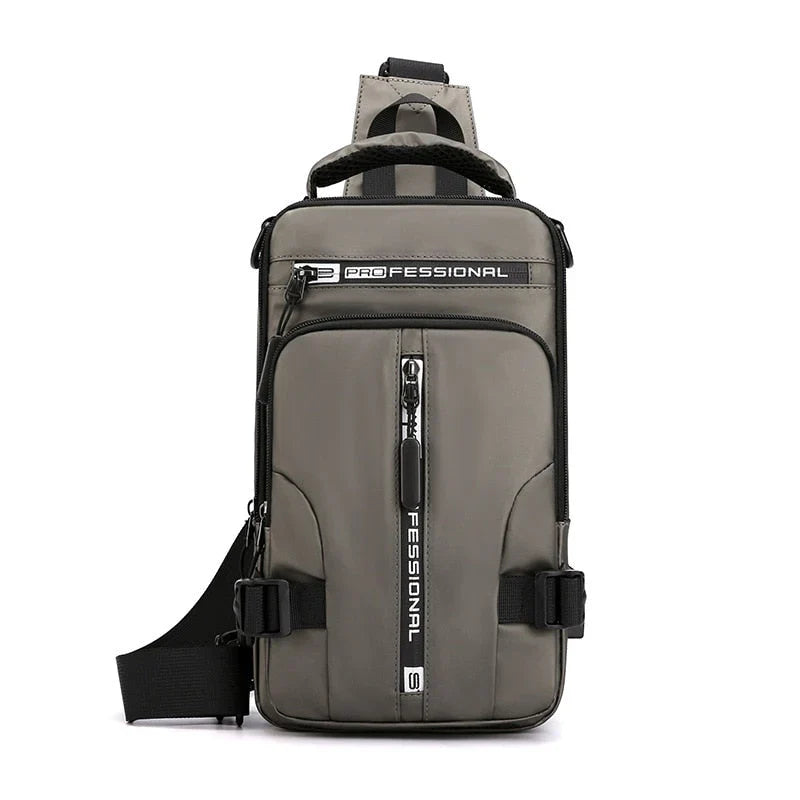Versatile Waterproof Crossbody Backpack with USB Charging Port