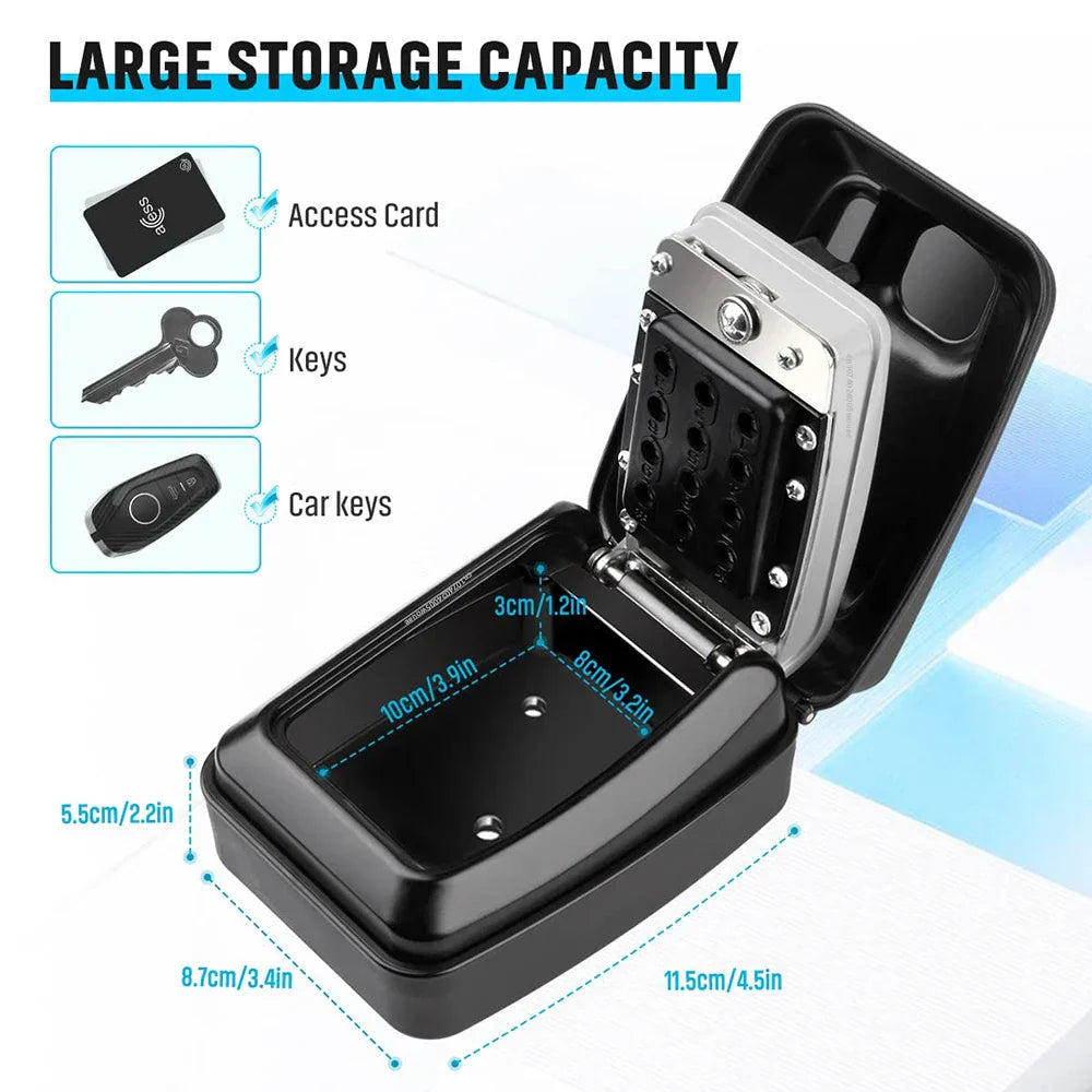 Weather-Resistant Key Storage Box with Secure Lock System
