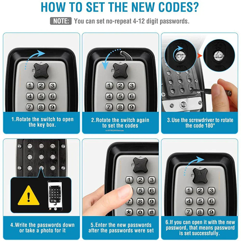 Weather-Resistant Key Storage Box with Secure Lock System