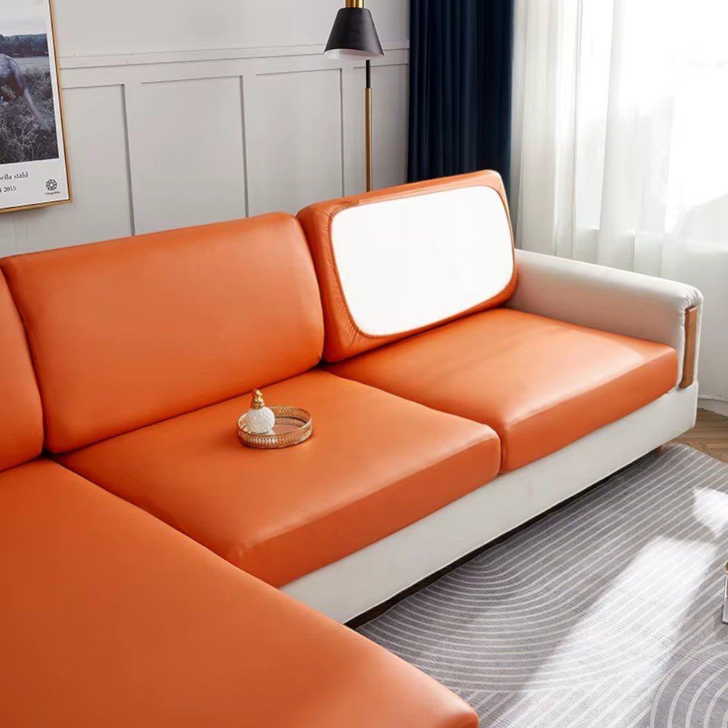 Water-Resistant Sofa Cushion Protector in Stretchable PU Leather