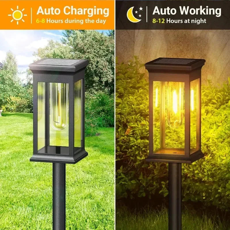 Garden Path Lights with Automatic Dusk Sensor – Weather Resistant
