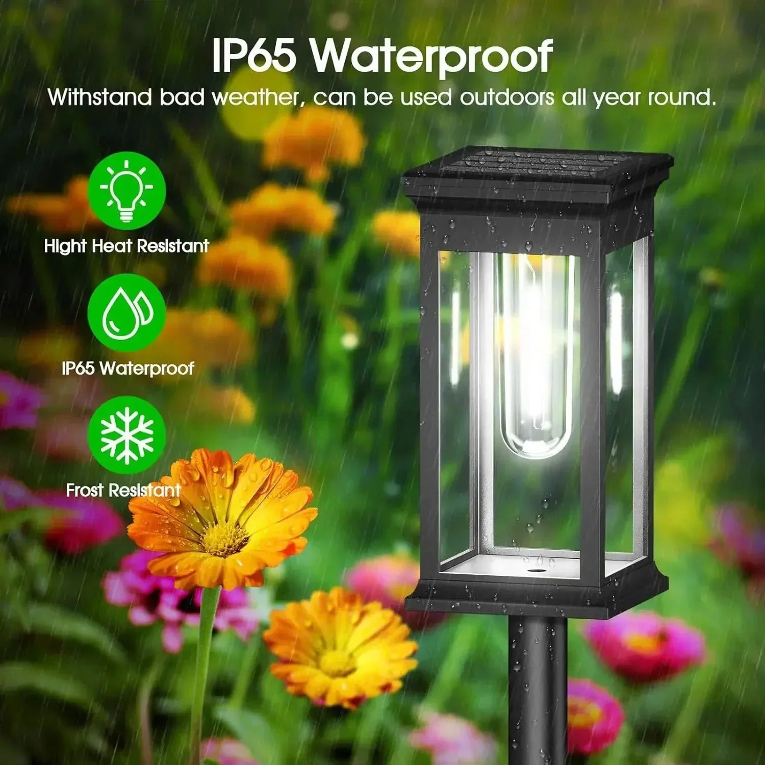 Garden Path Lights with Automatic Dusk Sensor – Weather Resistant