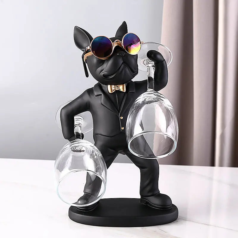 Dog-Shaped Wine Glass Holder | Handmade Table Decoration