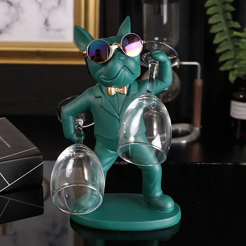 Dog-Shaped Wine Glass Holder | Handmade Table Decoration
