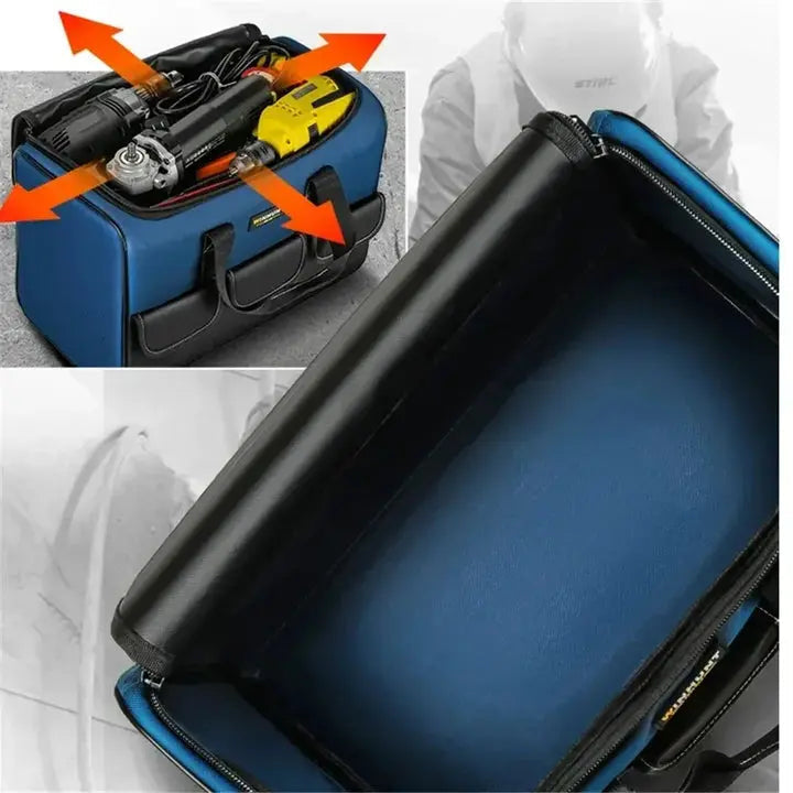 Waterproof Tool Bag with Compartments | Self-Standing Oxford Fabric