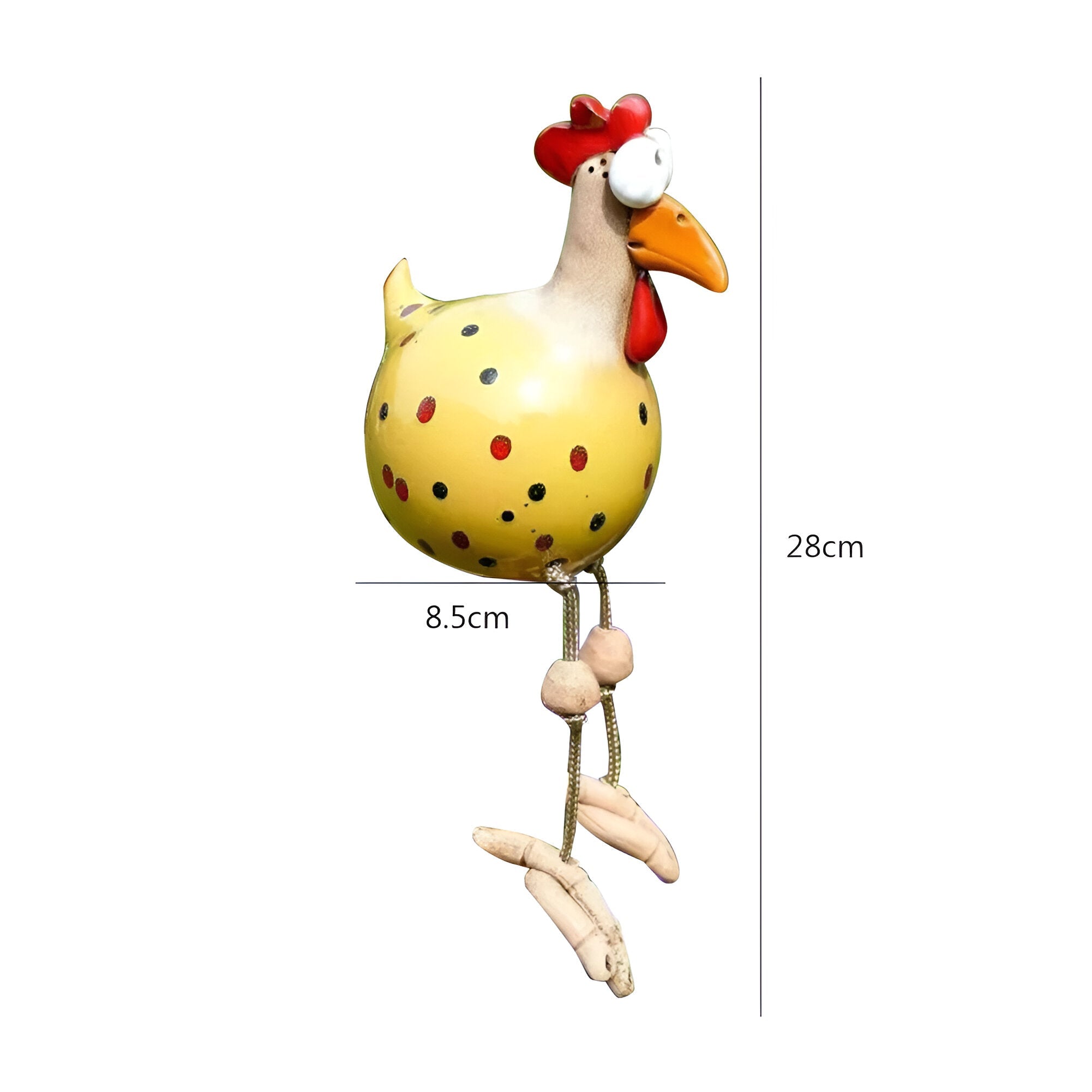 Charming Colorful Rooster Garden Ornament with Weather-Resistant Finish