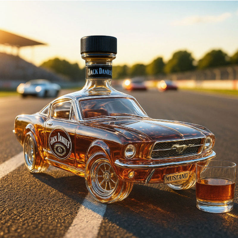 Whiskey Decanter with Detailed Glass Design for Home Bar