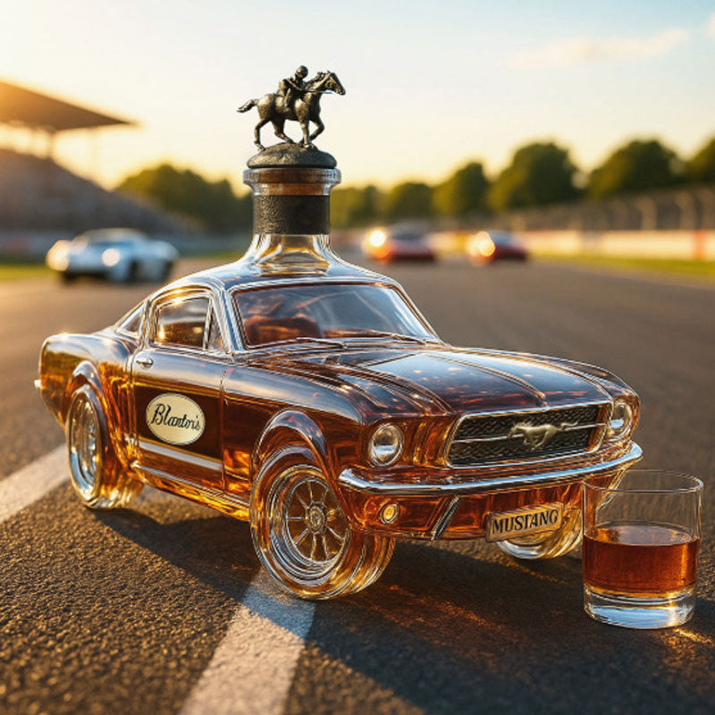 Whiskey Decanter with Detailed Glass Design for Home Bar