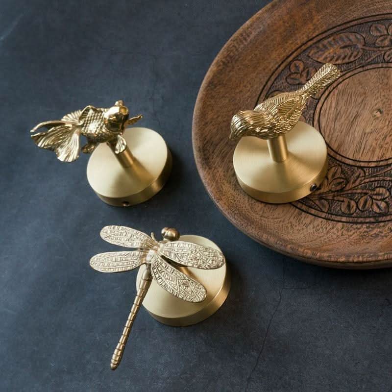 Animal Head Hooks in Brass for Entryway Organization