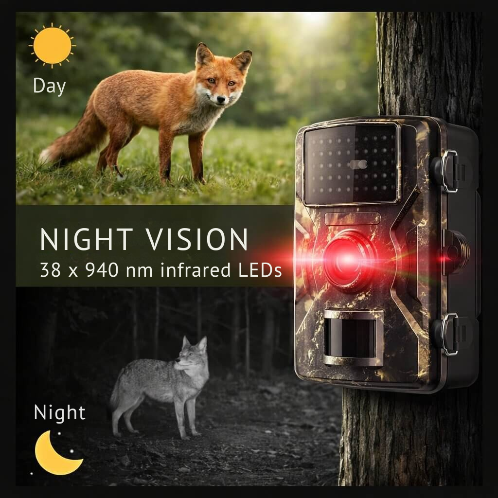 Trail Camera with Night Vision | Motion Sensor | Weatherproof