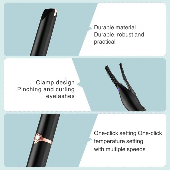 Electric Eyelash Curler with 3 Heat Settings
