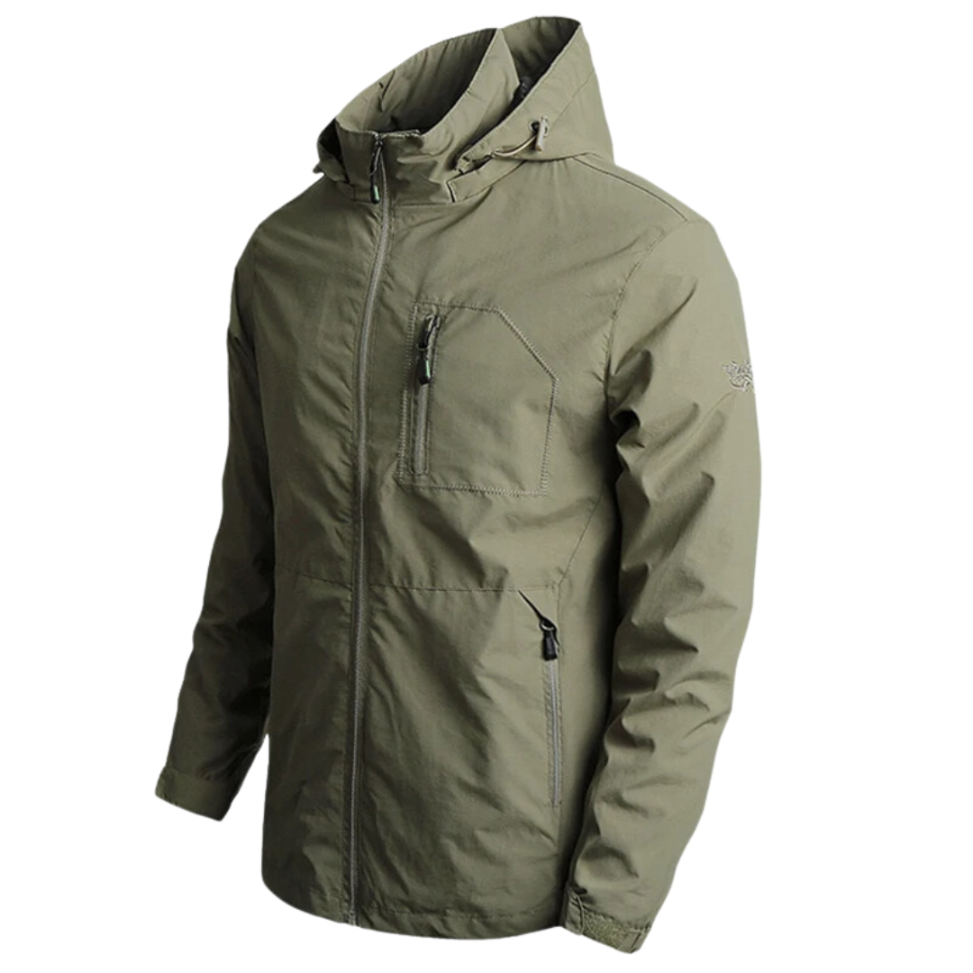 Essential Travel Jacket with Hood – Water-Resistant & Windproof