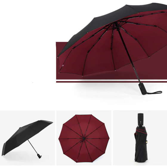 Compact Auto-Open Travel Umbrella with Wind Resistance