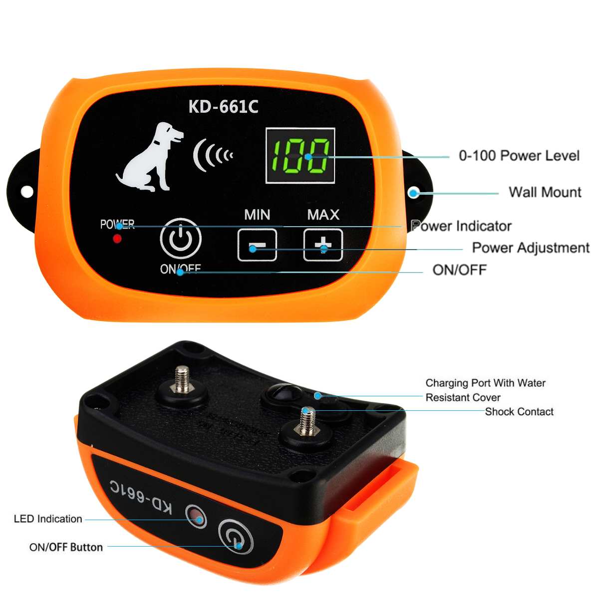 Adjustable Wireless Pet Containment System for Dogs