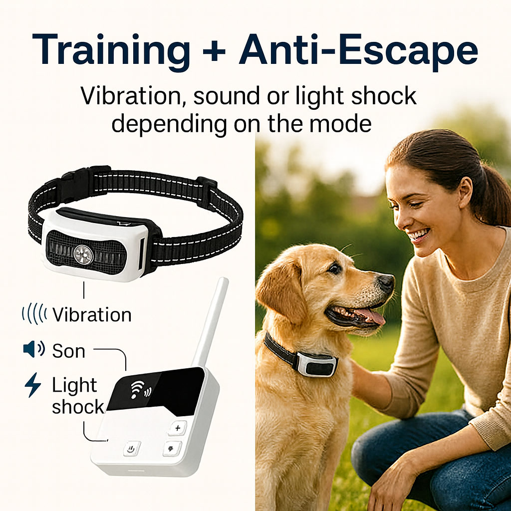 Smart Pet Boundary System with Training Collar - 2-in-1 Solution
