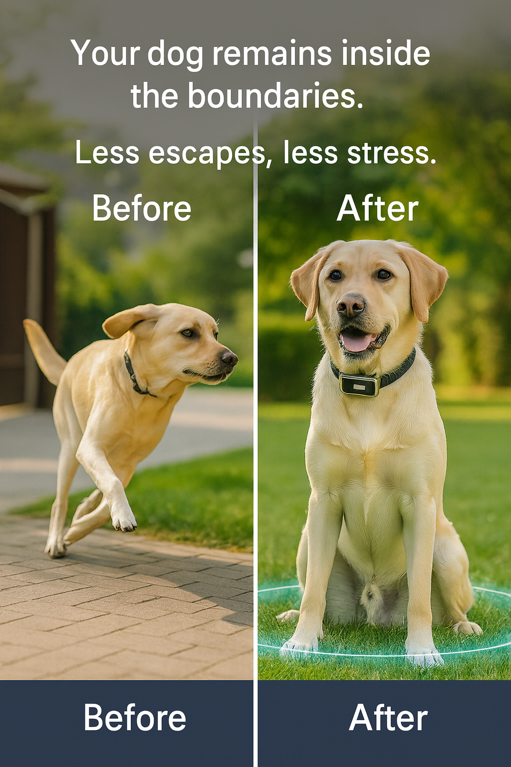 Smart Pet Boundary System with Training Collar - 2-in-1 Solution